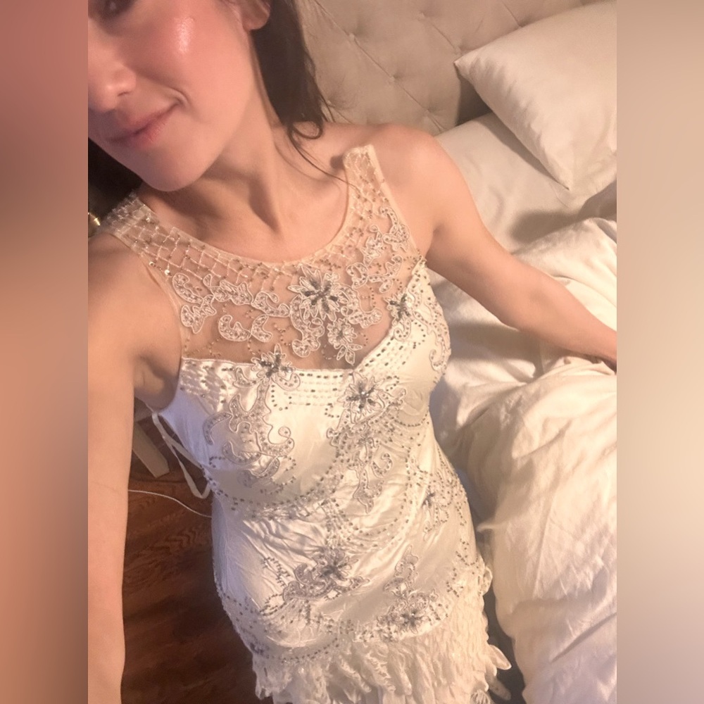 Vintage Beaded silk Gown